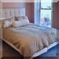 F34. West Elm queen bed. 